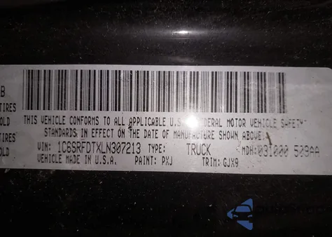 2020 Ram 1500 Laramie 4X4 6'4 Box from USA, damaged, VIN 1C6SRFDTXLN307213